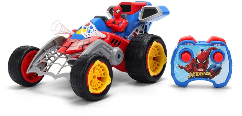 Jada Spider-Man zdalnie sterowany pojazd su funkcija strzelania pajęczynami RC Web Shooting Buggy 1:20