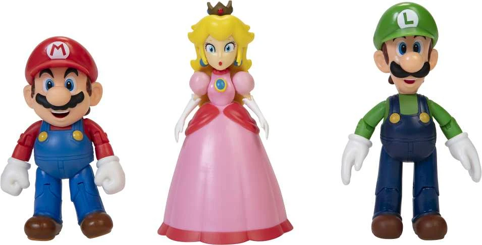 Jakks Pacific Nintendo – 3 pakuočių 10 cm grybų karalystės dioramos rinkinys (64511-4L)