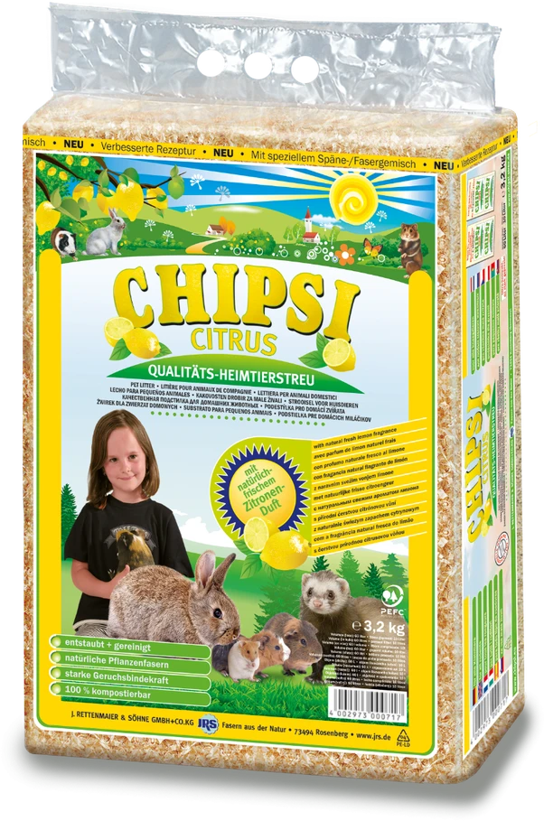 Cats Best JRS Petcare GmbH and Co. KG Chipsi citrus 60l citrinos kvapo medžio drožlės