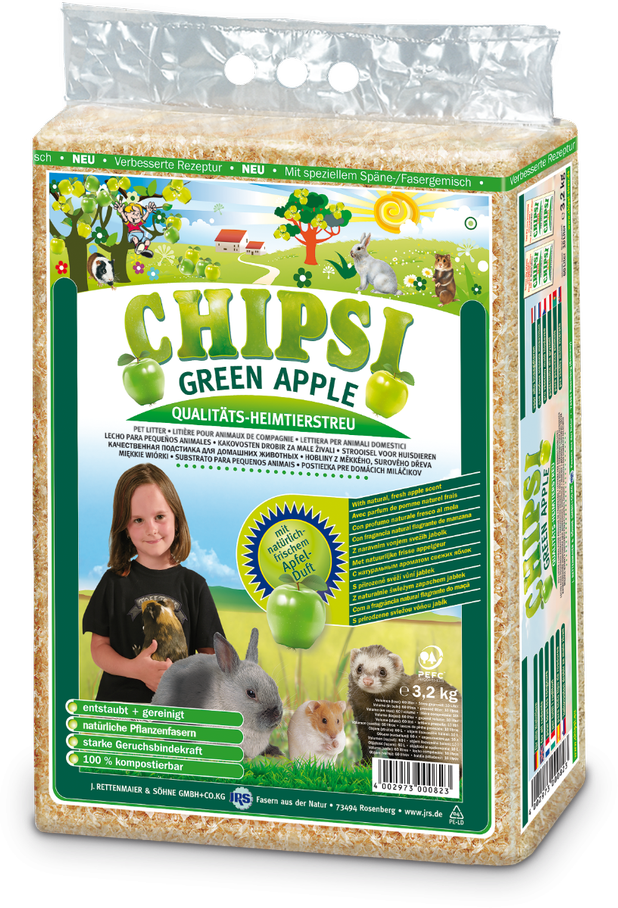 Chipsi - Plus obuolių patalynės drožlės 3,2kg - (400297300082)