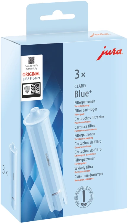 JURA Pakuotėje CLARIS Mėlyna+ 3 vnt. 24231