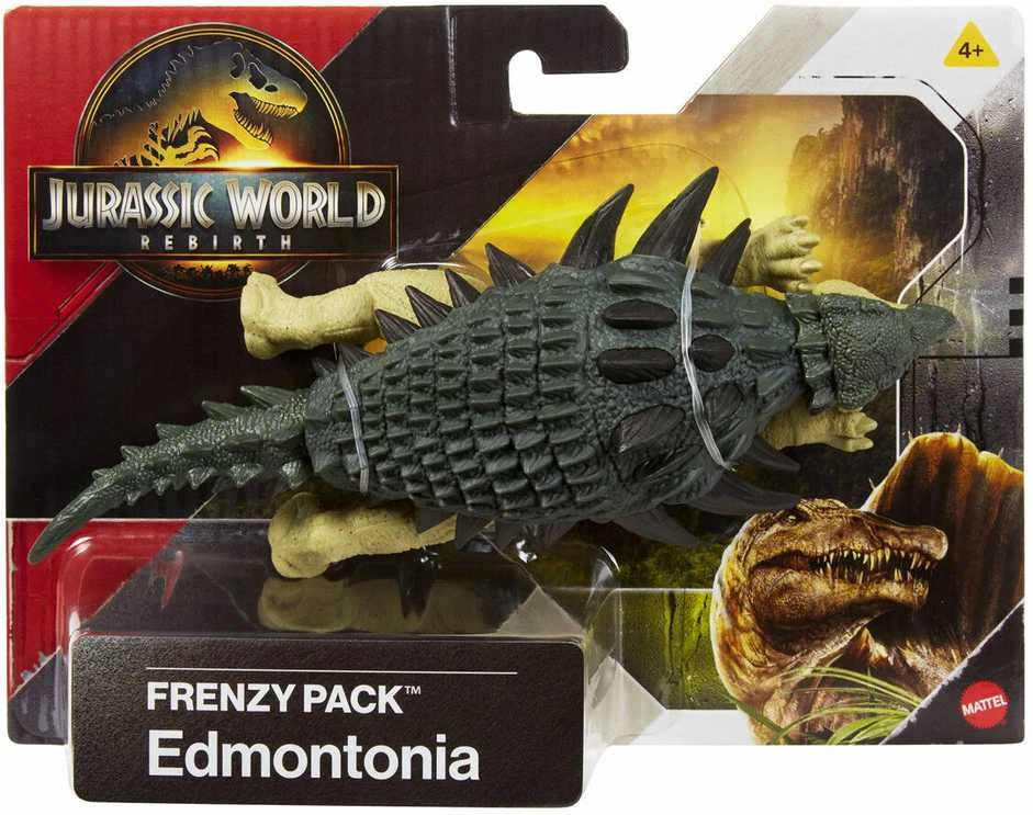 Mattel Edmontonijos dinozauro figūrėlė „Juros periodo pasaulio atgimimas“ Frenzy pakuotė