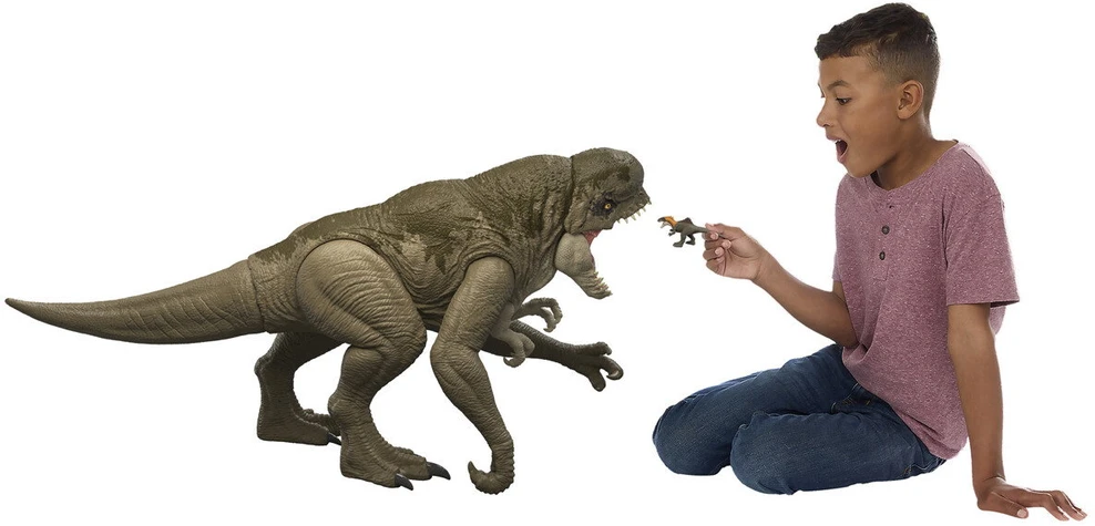Mattel JURASSIC WORLD SUPER COLOSSAL interaktyvus dinozauras D. rex (JKG95)