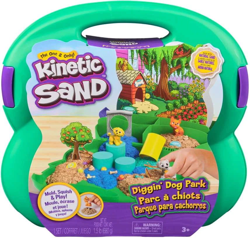 Spin Master KINETIC SAND LAGAMINAS ŠUNŲ PARKO RINKINYS + PRIEDAI