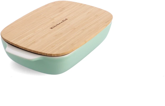 KitchenAid kepimo skarda su mediniu dangčiu, universali, 40x25cm