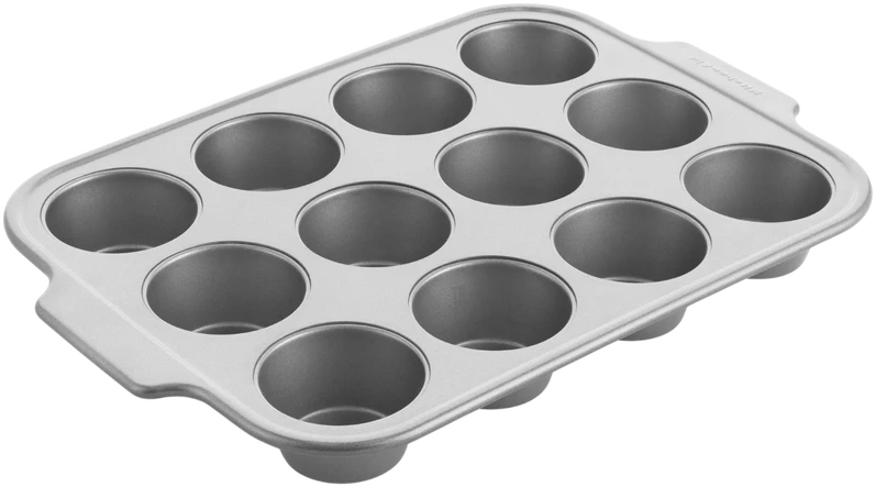KitchenAid - Metalinė keksiukų kepimo forma - sidabrinė
