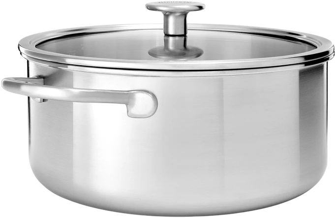 KitchenAid - Daugkartinis puodas su dangčiu - sidabrinis - 24 cm