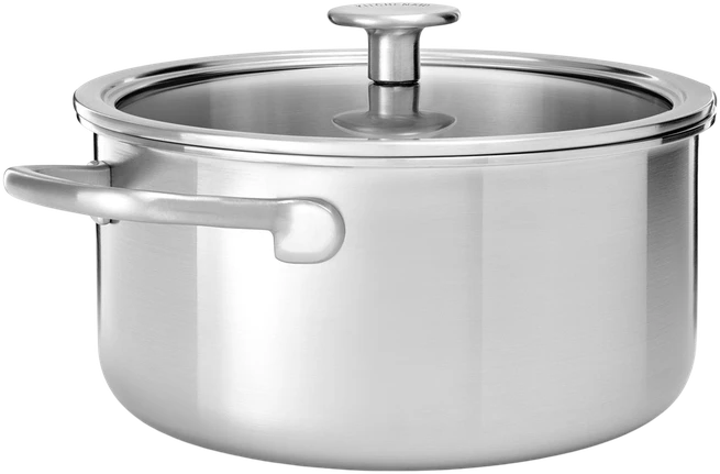 KitchenAid - Daugiafunkcis puodas su dangčiu - sidabrinis - 20 cm