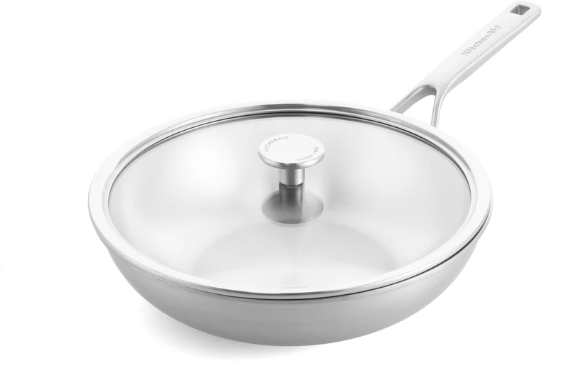 KitchenAid - „Multiply“ vokas su dangčiu - sidabro spalvos - 28 cm