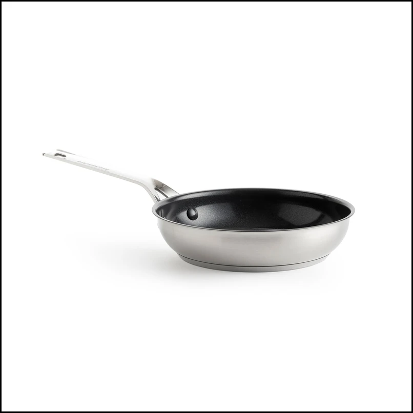 KitchenAid - Nerūdijančio plieno lakštinė keptuvė - sidabrinė - 28 cm