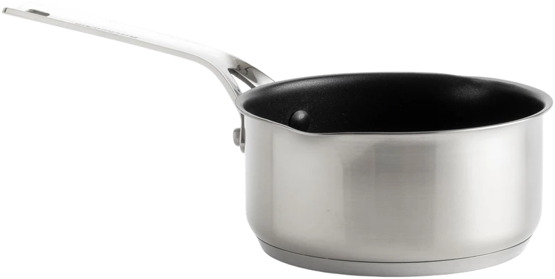 KitchenAid - Nerūdijančio plieno lakštinis puodas su 2 snapeliais - sidabro spalvos - 16 cm