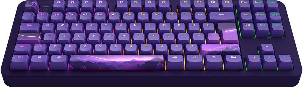 Klaviatūra Dark Project ALU87B (Celestial) ISO išdėstymas - G3MS Voidstone Switches