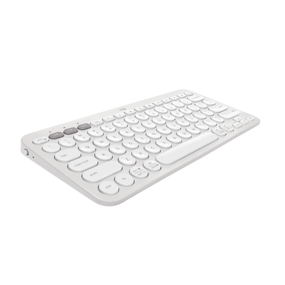 Belaidė klaviatūra Logitech PEBBLE KEYS 2 K380S, Baltos spalvos, Išdėstymas: Šiaurės šalių (Qwerty)