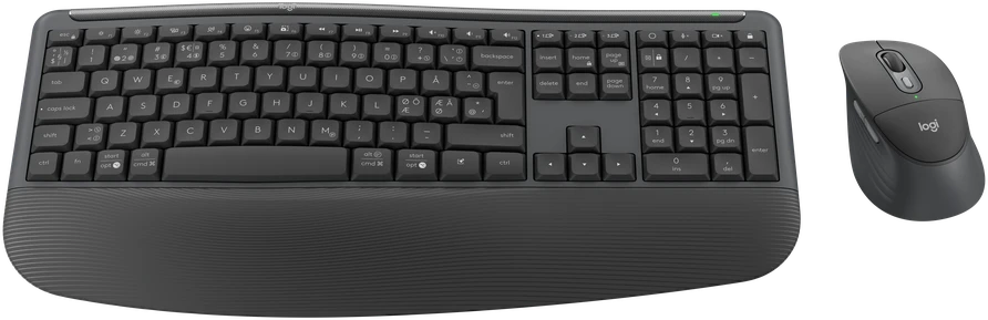 Klaviatūra Logitech Signature Comfort Plus Combo MK880, Wireless, RF belaidė + Bluetooth, Plunger key switch, QWERTY, Graphite, su pele