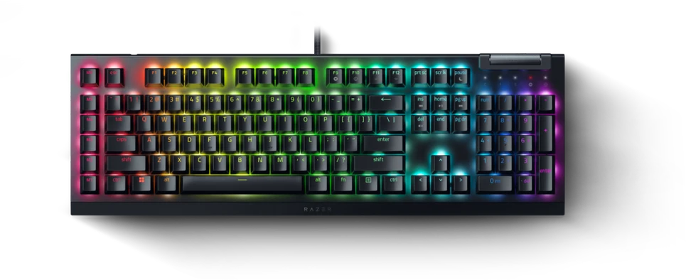 Klaviatūra Razer - Blackwidow V4 X - žalias jungiklis - Nordic