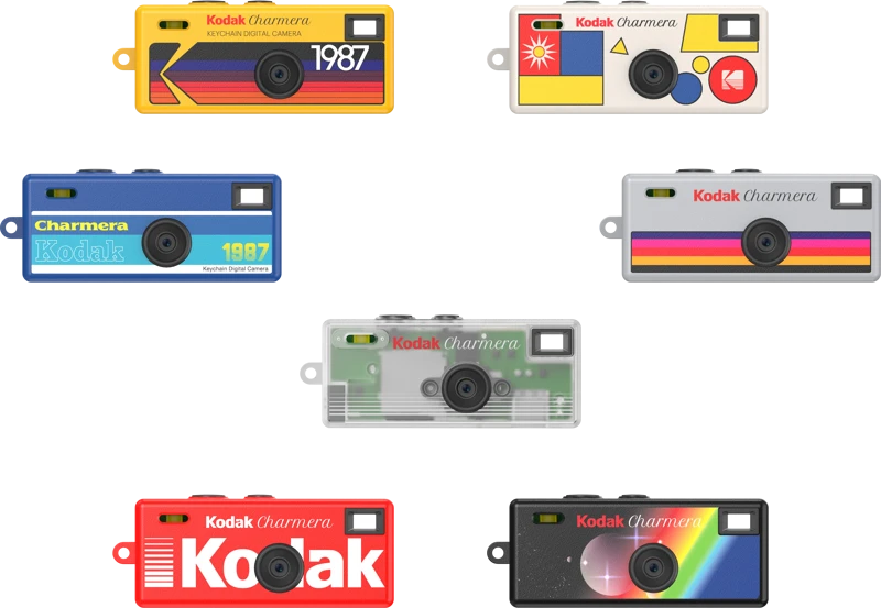 Kodak Charmera raktų pakabukas skaitmeniniams fotoaparatams žaliuzių dėžutė