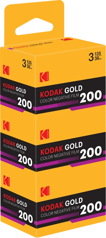 Eastman Kodak Gold 200 135-36 exp 3-pack Vertical