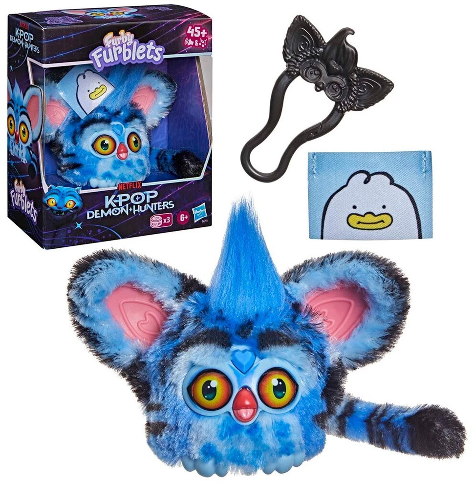 TOYS FURBY KPOP DEMON HUNTERS Interaktyvus žaislas „Furblets Delivery Derpy Tiger“, 7,6 cm