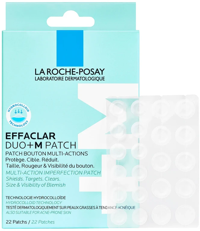 La Roche Posay Effaclar Duo+M Multi-Action Imperfection Patch pleistrai spuogams, 22 vnt.
