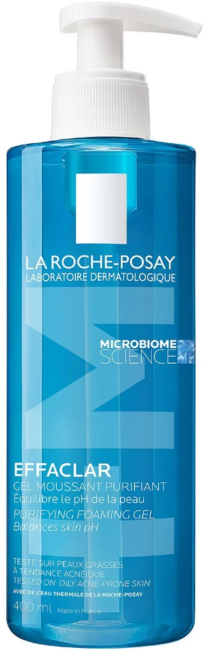 La Roche Posay Effaclar Purifying Foaming Gel Putojantis valomasis gelis riebiai ir jautriai odai, 400 ml
