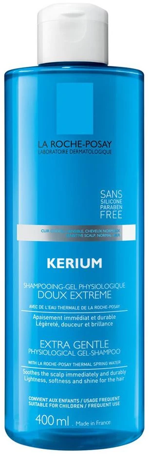 La Roche Posay Kerium Extra Gentle Šampūnas švelnus plaukų šampūnas, 400 ml