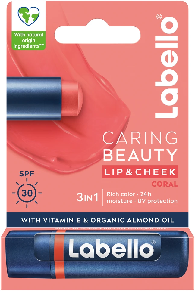 Label Label Labello - Caring Beauty - Koralų Nude - 4,8 g