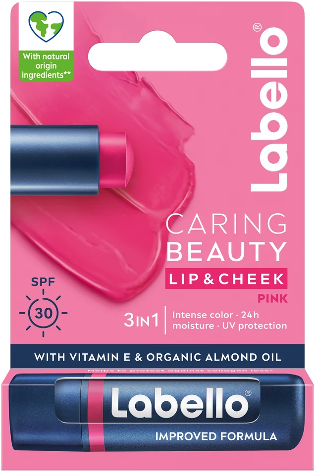 Label Label Labello - Caring Beauty - Rožinė - 4.8g