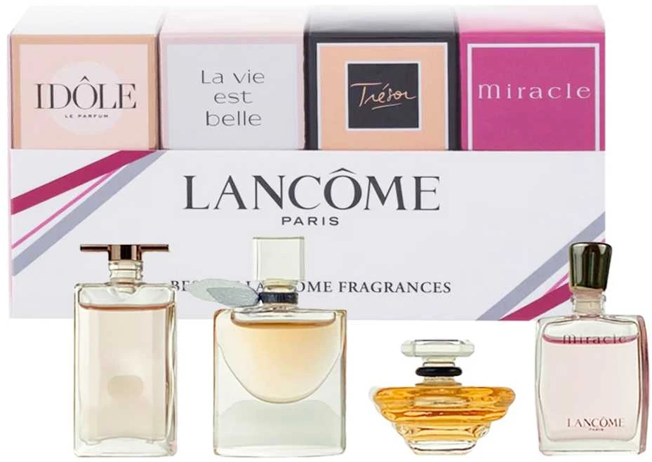 Kvepalų rinkinys moterims Lancome The Best Of Lancome Fragrances (kvepalai Idole EDP, 5 ml + kvepalai La Vie Est Belle EDP, 4 ml + kvepalai Tresor EDP, 7,5 ml + kvepalai Miracle EDP, 5 ml)