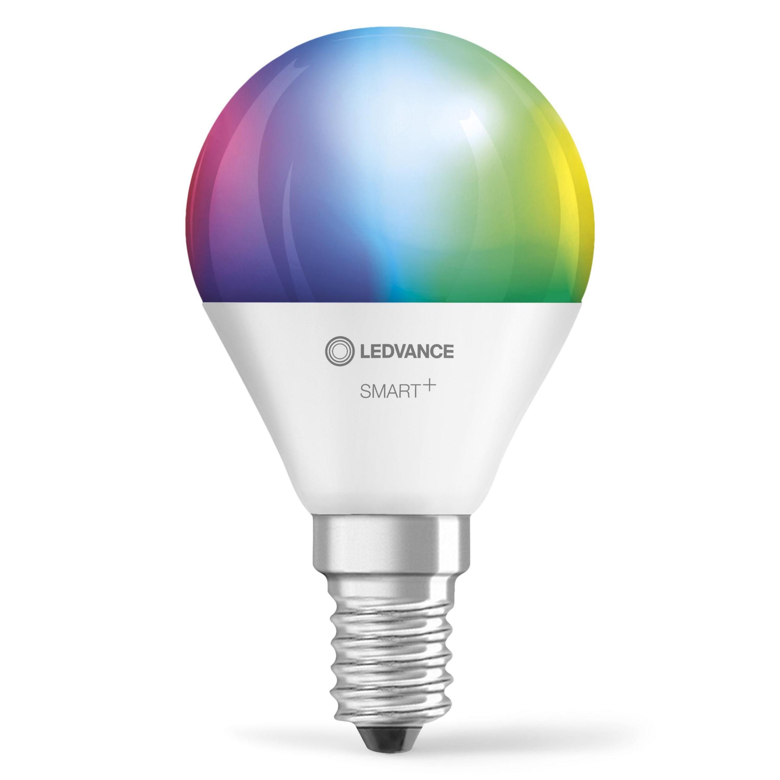 Ledvance SMART+ WiFi klasikinė mini lemputė RGBW daugiaspalvė 40 5W 2700-6500K E14 | E14 | 5 W | RGBW | Bevielis internetas