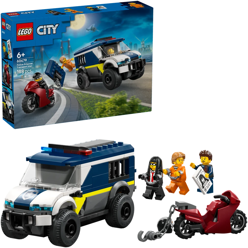 „LEGO® City“ policijos kalinių gabenimo furgonas, konstravimo žaislas, 60479