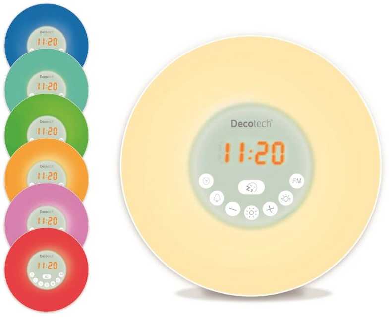 Lexibook - Decotech® spalvotas žadintuvas su saulėtekio efektu (RL998)