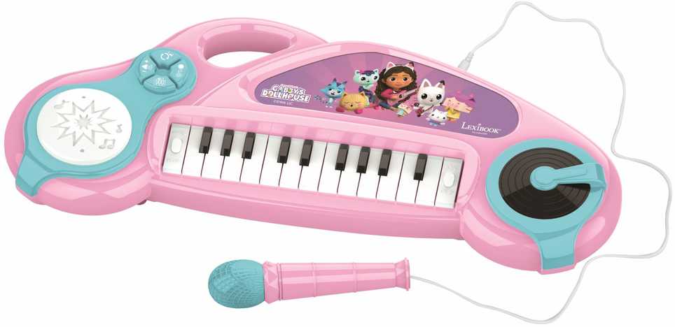 Lexibook – Gabby's Dollhouse elektroninė klaviatūra su šviesomis (K704GDH)