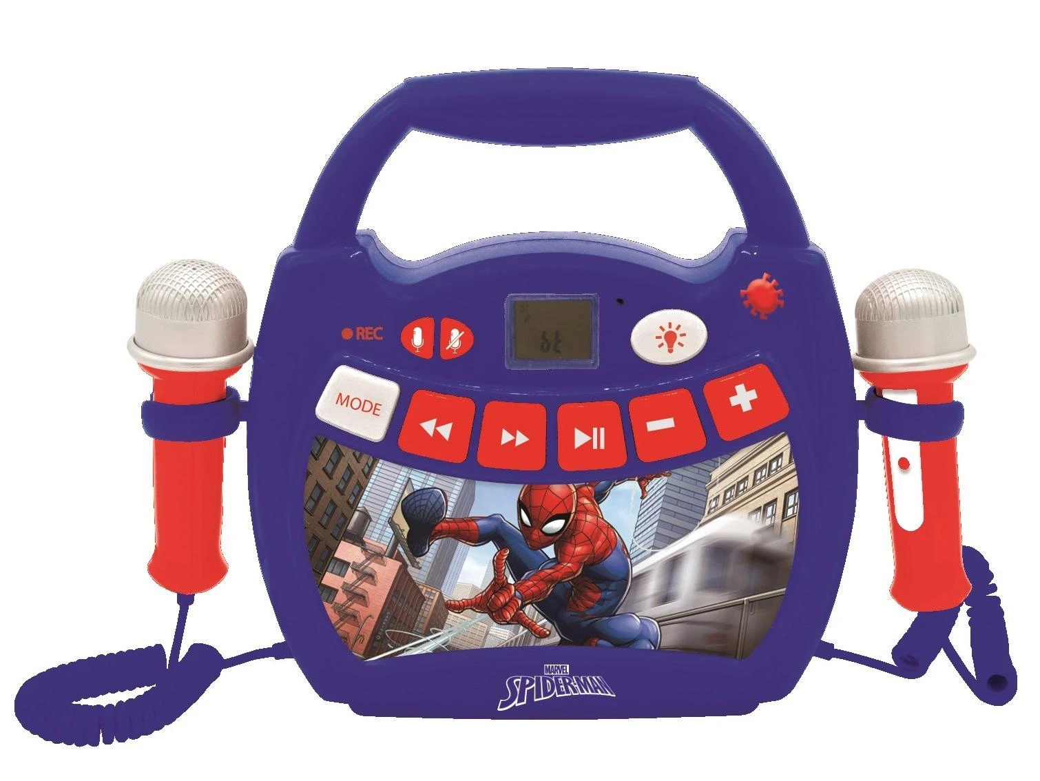 Lexibook - SpiderMan Portable Digital Music Player with 2 Mics and Lights (MP320SPZ)