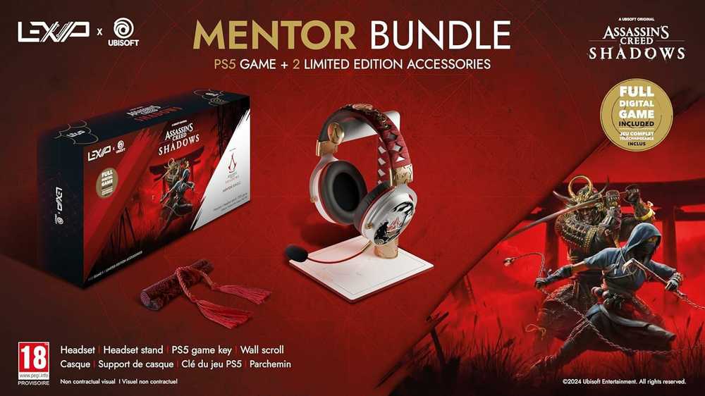 Ausinės Lexip Mentor X UBISOFT Assassins Creed Shadows PS5 (UBXLXBOX024)