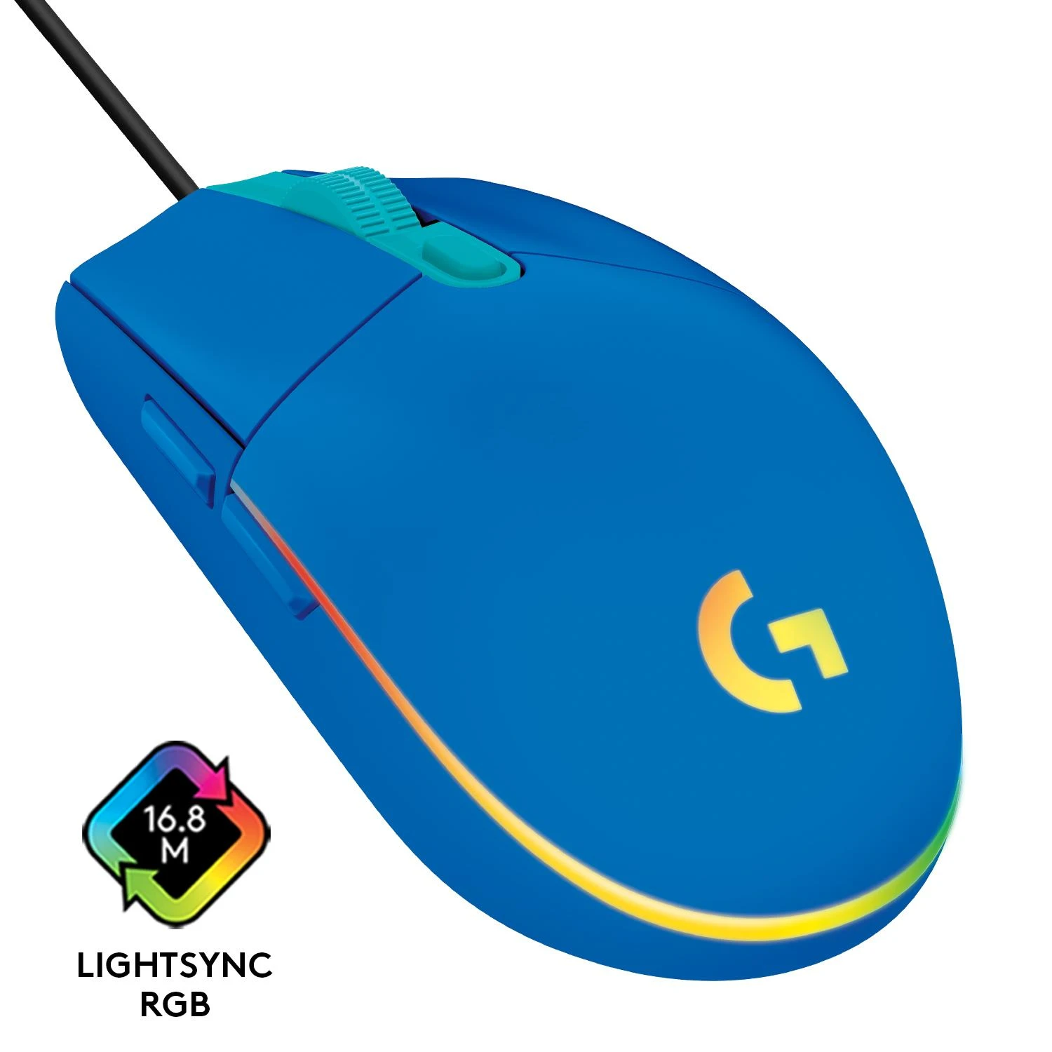 Žaidimų pelė Logitech G203 Lightsync RGB, Mėlyna