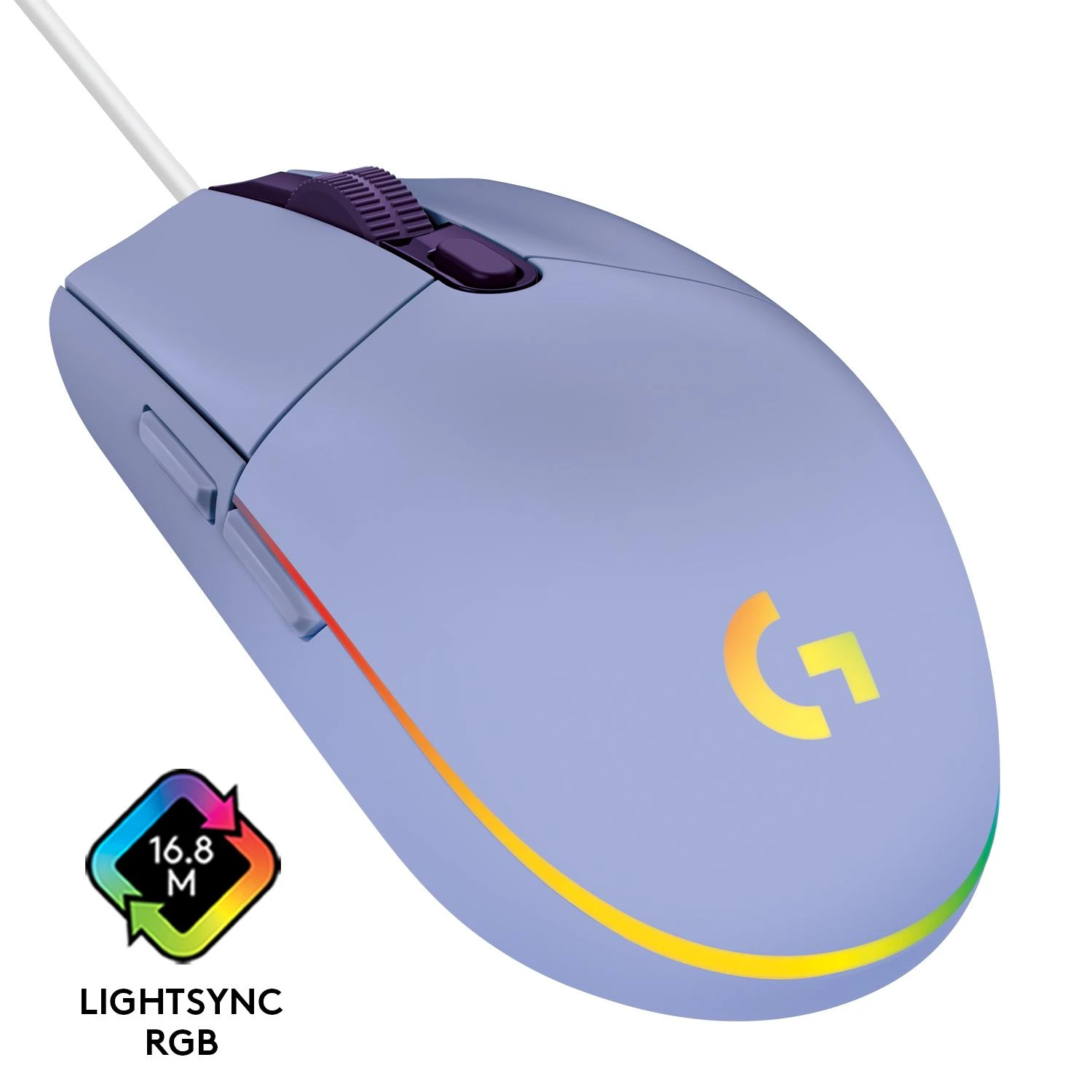 Pelė žaidimams Logitech G203 Lightsync RGB, Lilac
