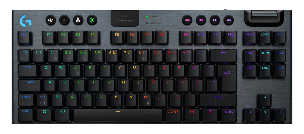 Logitech – G915 X LIGHTSPEED TKL žemo profilio belaidė žaidimų klaviatūra