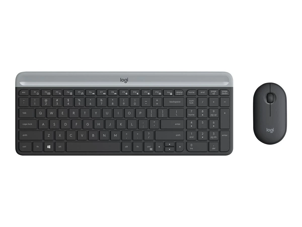 Logitech MK470 Slim Wireless Combo, belaidė klaviatūra ir pelė, Nordic išdėstymas, Balta