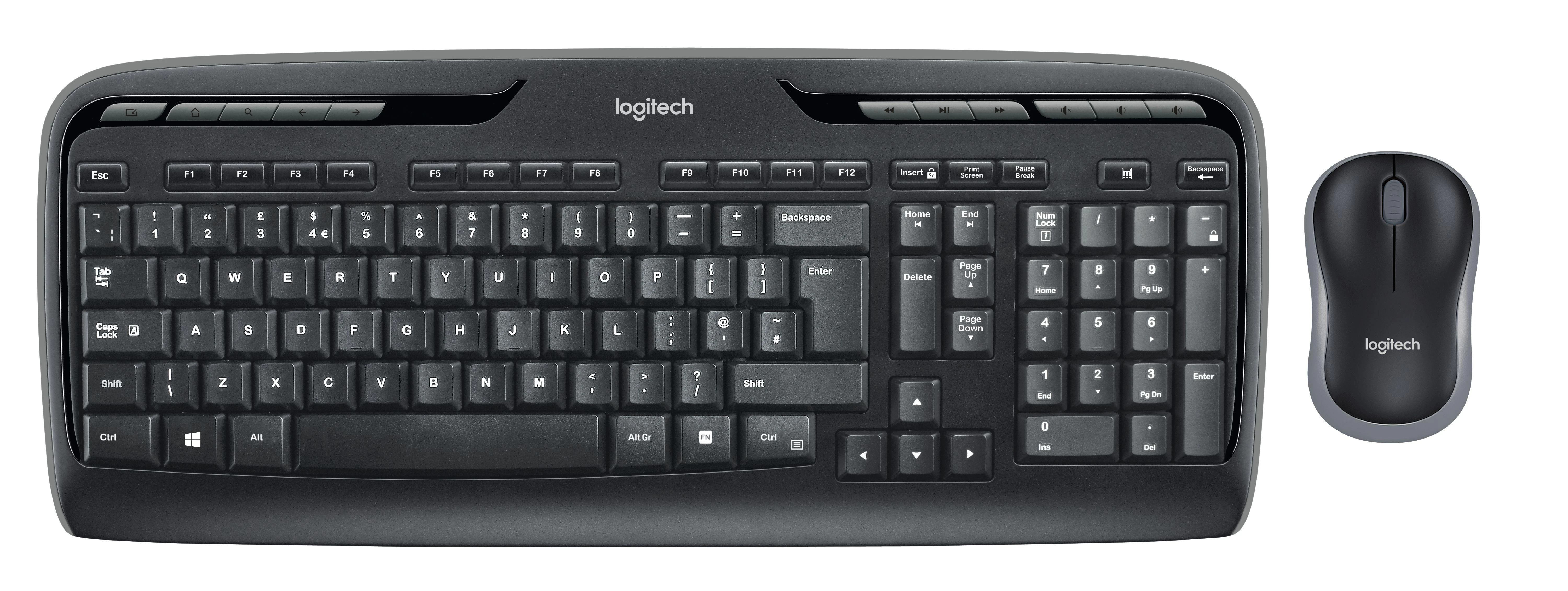 Logitech Belaidis klaviatūros ir pelės rinkinys MK330 (Nordic)