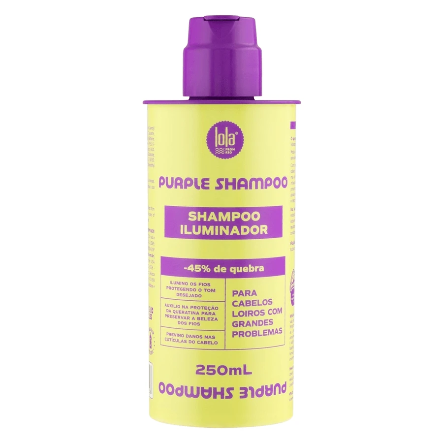 Lola Cosmetics Violetinis plaukų šampūnas neutralizuoja geltonus arba oranžinius atspalvius, 250 ml