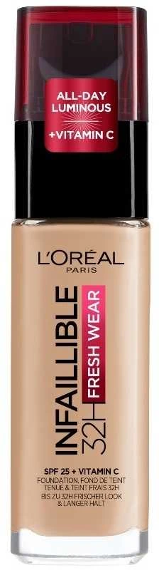 L´Oréal Paris Infaillible 24H Fresh Wear makiažo pagrindas 30 ml (125 Natural Rose)