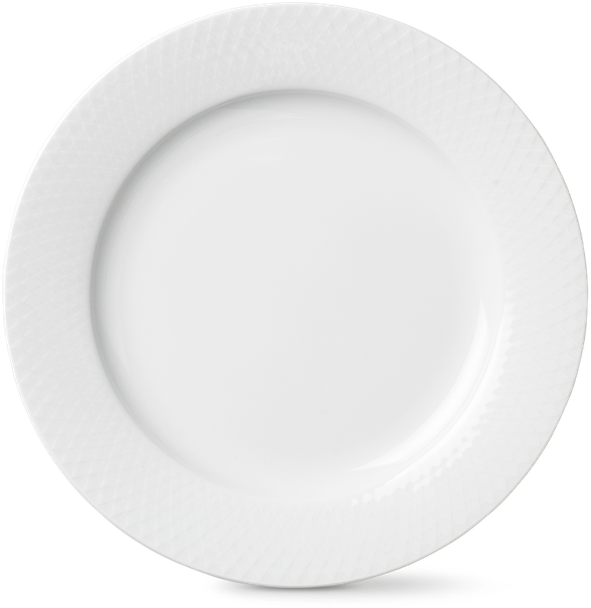 Lyngby Porcelæn - Rhombe balta pietų lėkštė - Ø23 cm