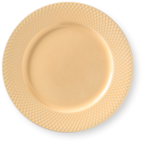 Lyngby Porcelæn – Rombo spalvos pietų lėkštė – Ø27 cm – Smėlis