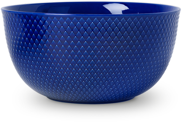 Lyngby Porcelæn – Rombo spalvos serviravimo indas – Ø22 cm – Tamsiai mėlynas