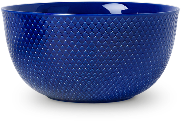 Lyngby Porcelæn – Rombo spalvos serviravimo indas – Ø22 cm – Tamsiai mėlynas