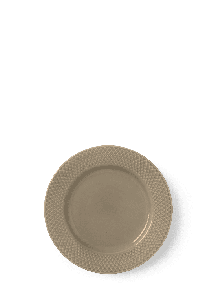 Lyngby Porcelæn – Rhombe Earth pietų lėkštė – Ø23 cm – Molis