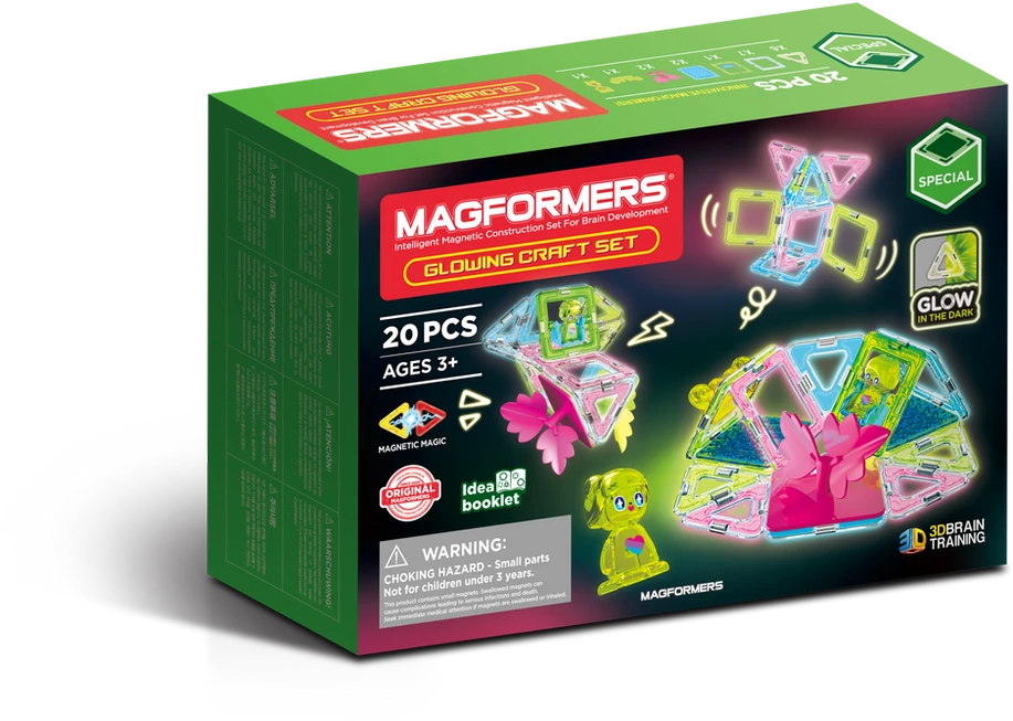 Magformers – Glowing Craft Set 20 vnt. (20-799022)