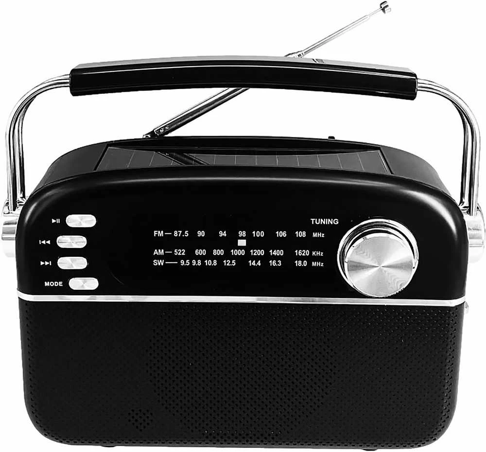 Manta - nešiojamas FM/AW/SW radijas su saulės baterija