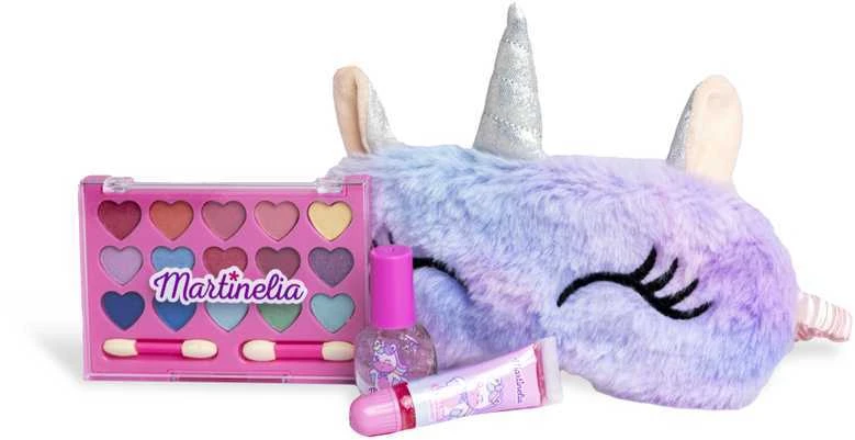 Kosmetikos rinkinys Martinella Little Unicorn (šešėlių paletė, lūpų blizgesys, nagų lakas, miego kaukė)