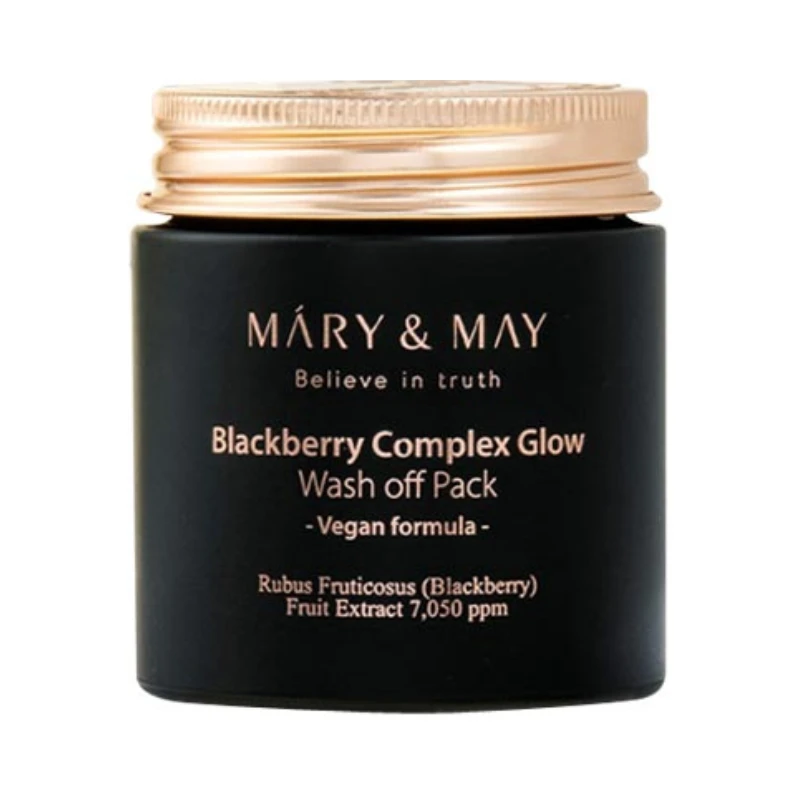 MARY & MAY skaistinamoji veido kaukė „Blackberry Complex Glow“ (nuplaunama pakuotė) 125 g